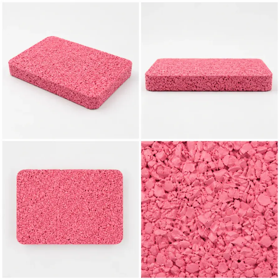 EPDM rubber granules color sample - Pink