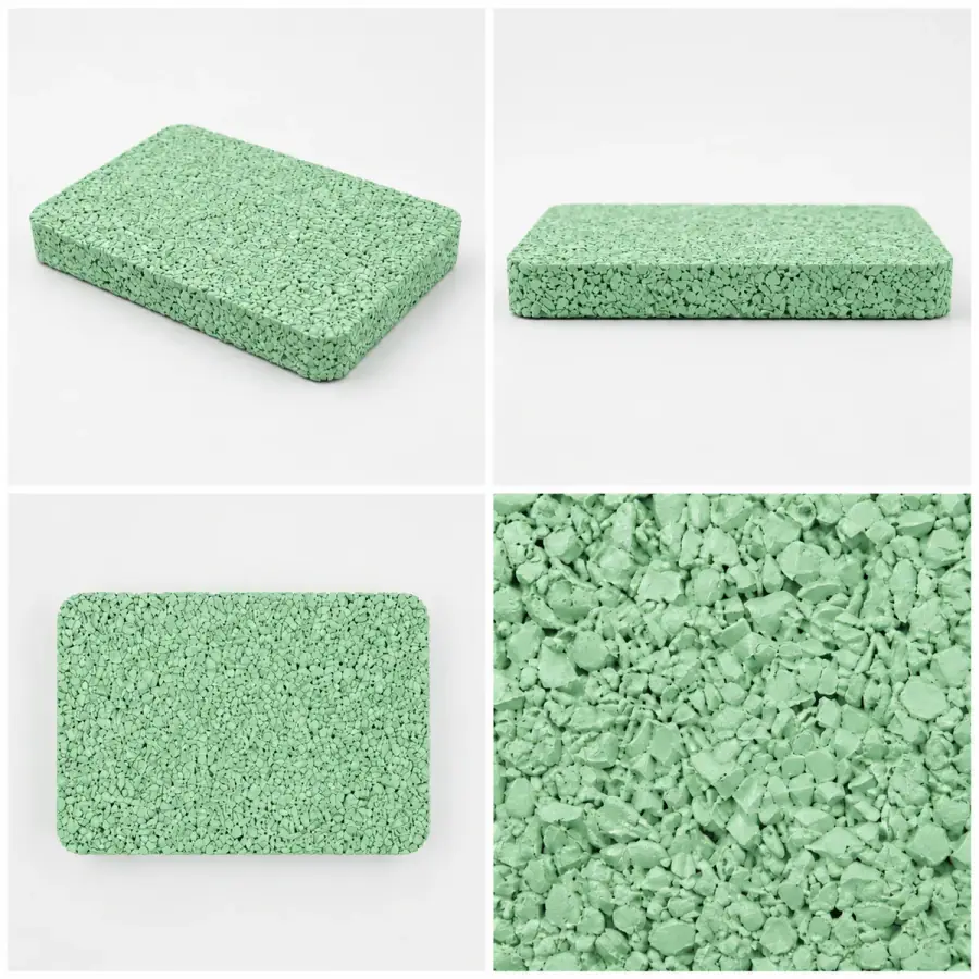 EPDM rubber granules color sample - Pastel Green