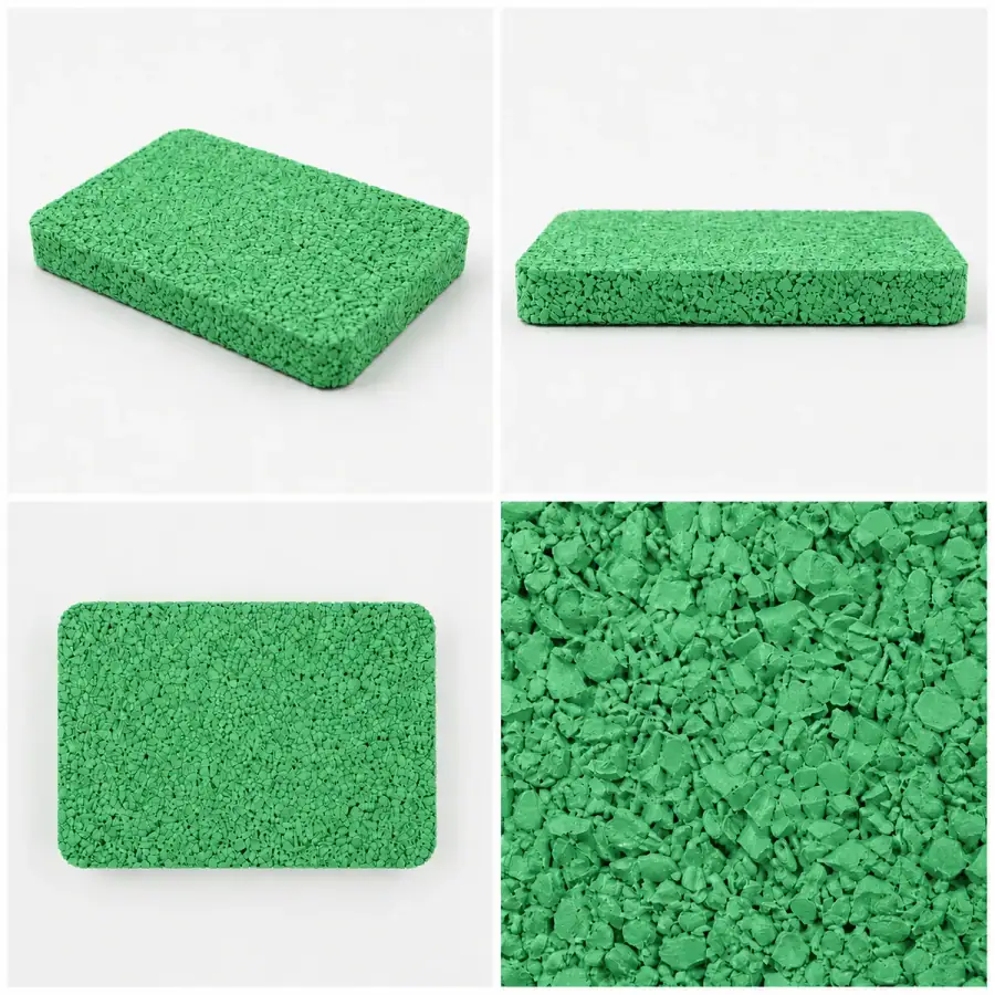 EPDM rubber granules color sample - Light Green
