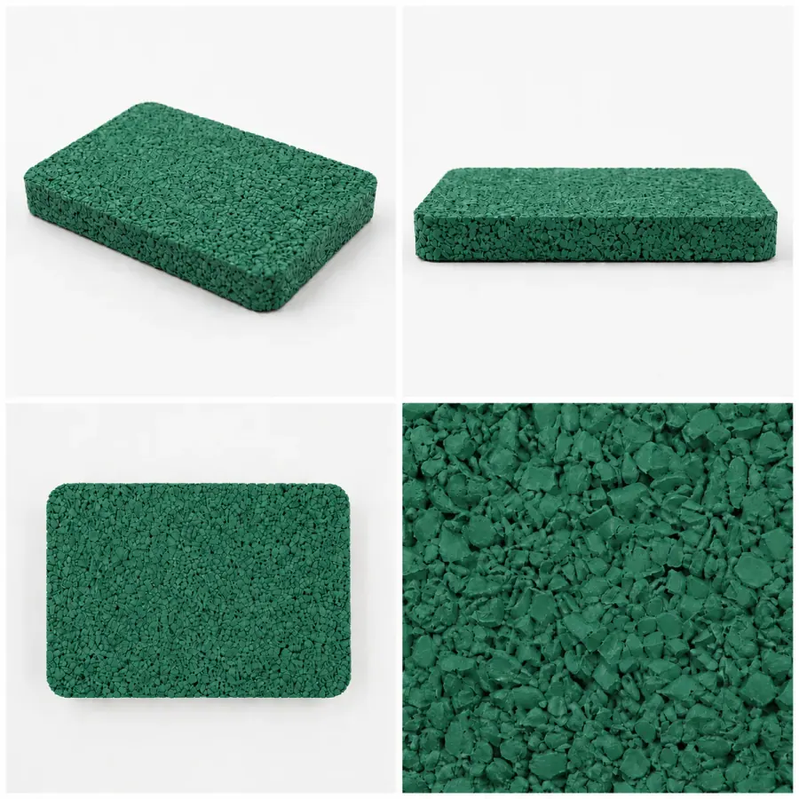EPDM rubber granules color sample - Dark Green