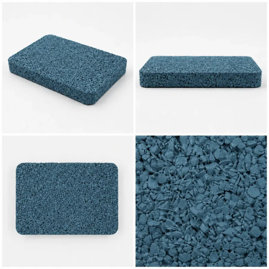 EPDM rubber granules color sample - Dark Gray Blue