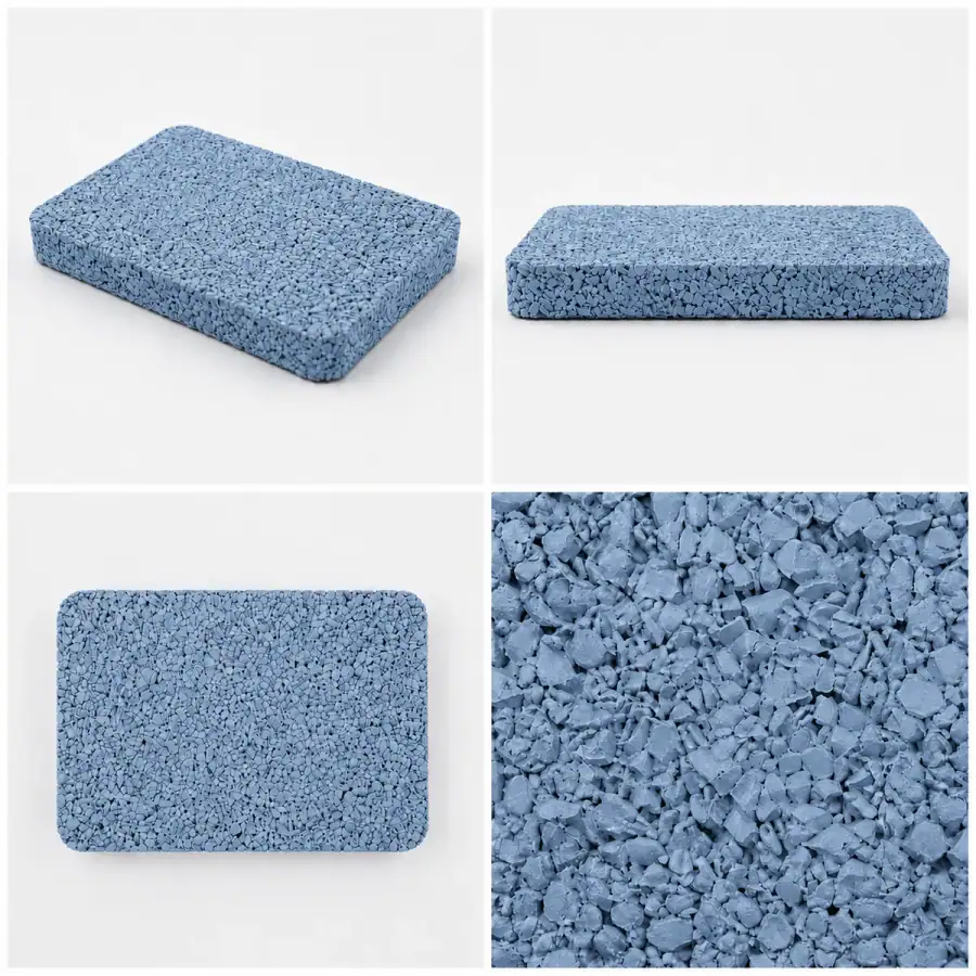 EPDM rubber granules color sample - Blue Gray