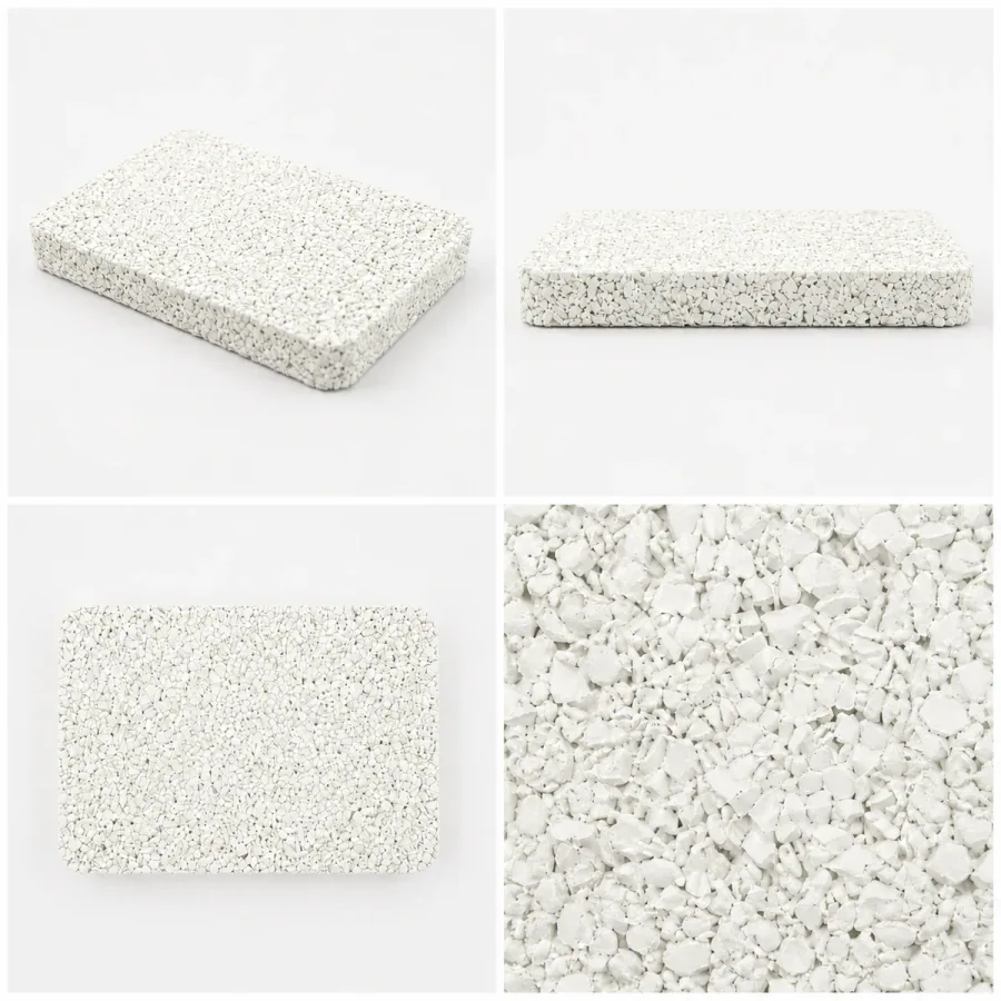 EPDM rubber granules color sample - White