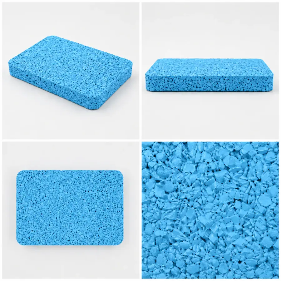 EPDM rubber granules color sample - Sky Blue