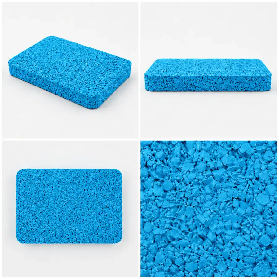 EPDM rubber granules color sample - Light Blue