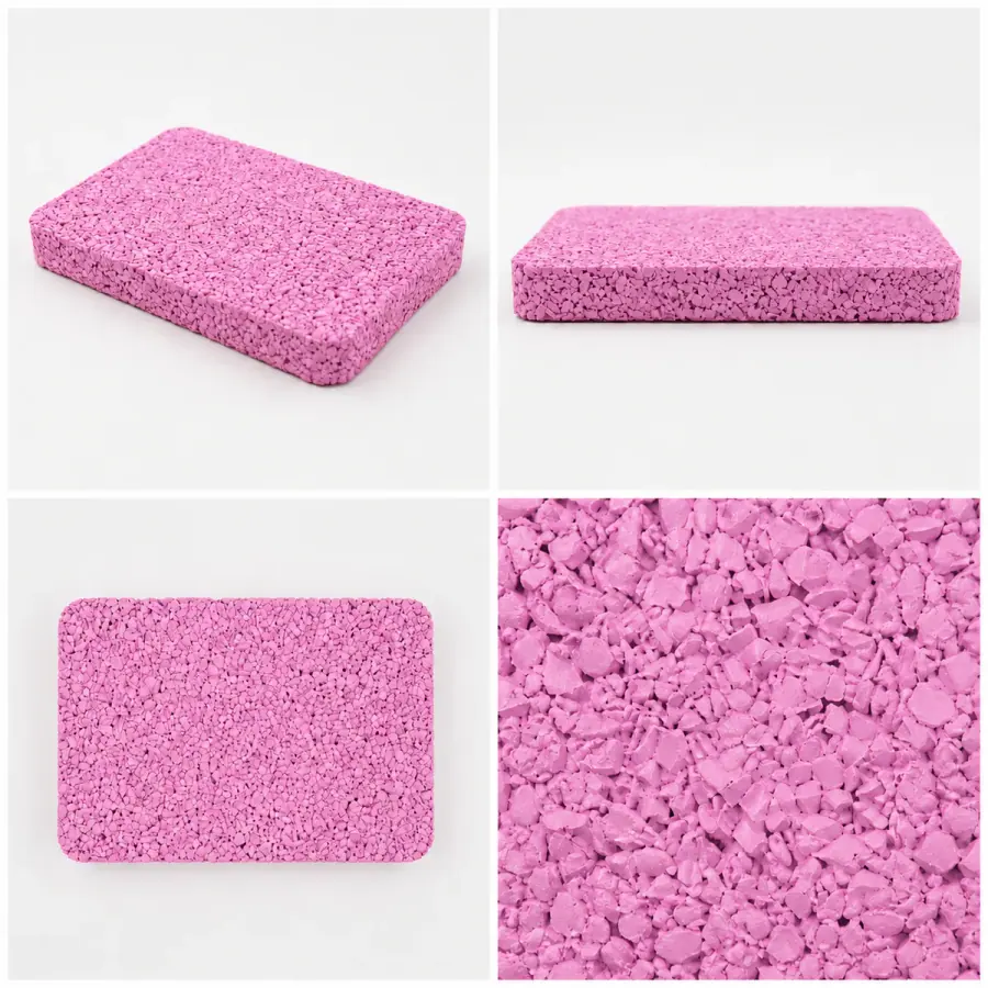 EPDM rubber granules color sample - Pink Purple