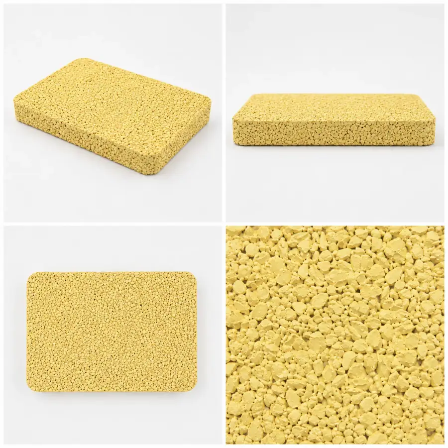 EPDM rubber granules color sample - Cream Yellow