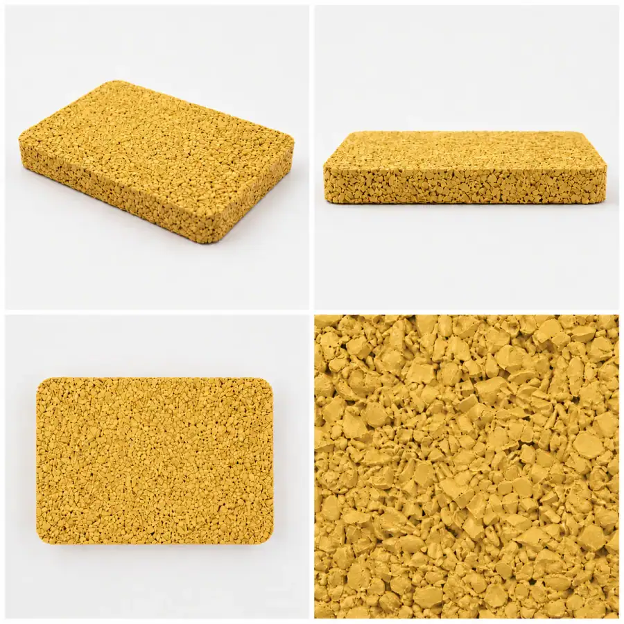 EPDM rubber granules color sample - Earth Yellow