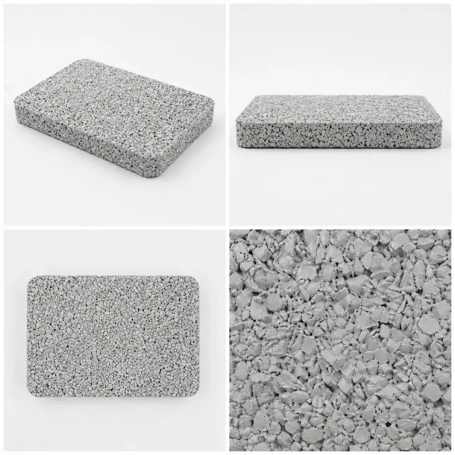 EPDM rubber granules color sample - Light Gray
