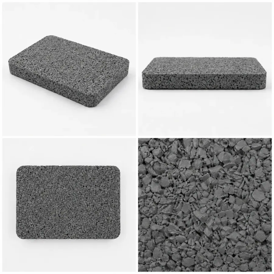 EPDM rubber granules color sample - Dark Gray