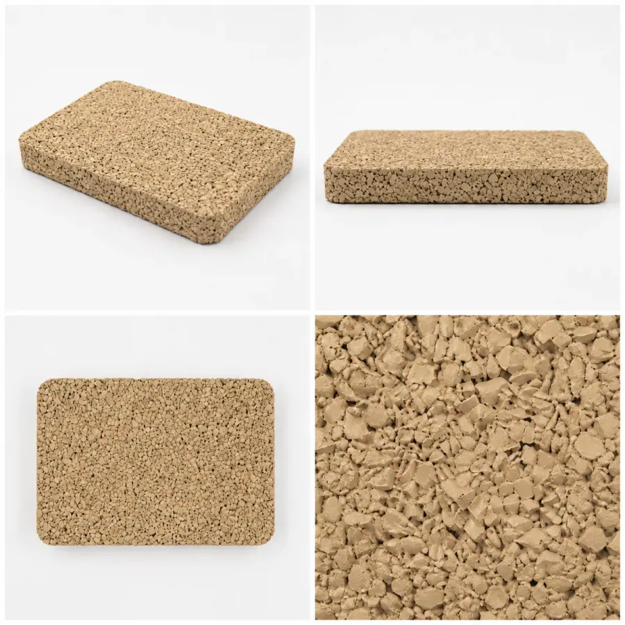 EPDM rubber granules color sample - Light Brown