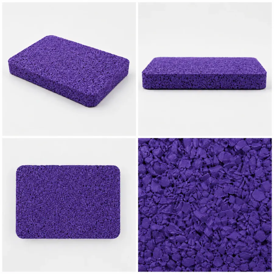 EPDM rubber granules color sample - Dark Purple