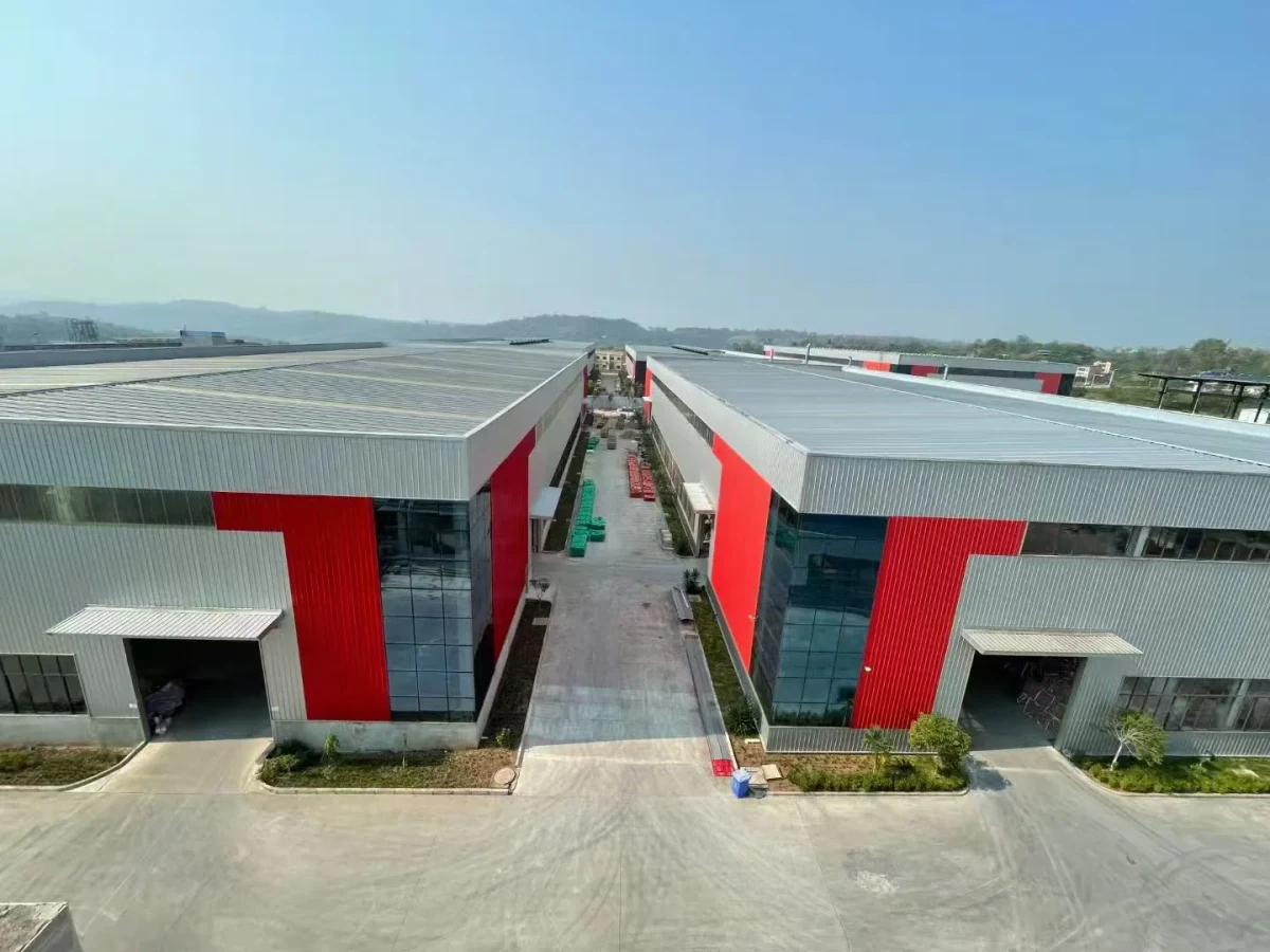 Aerial view of a production facility supporting EPDM granules and sports surfacing materials