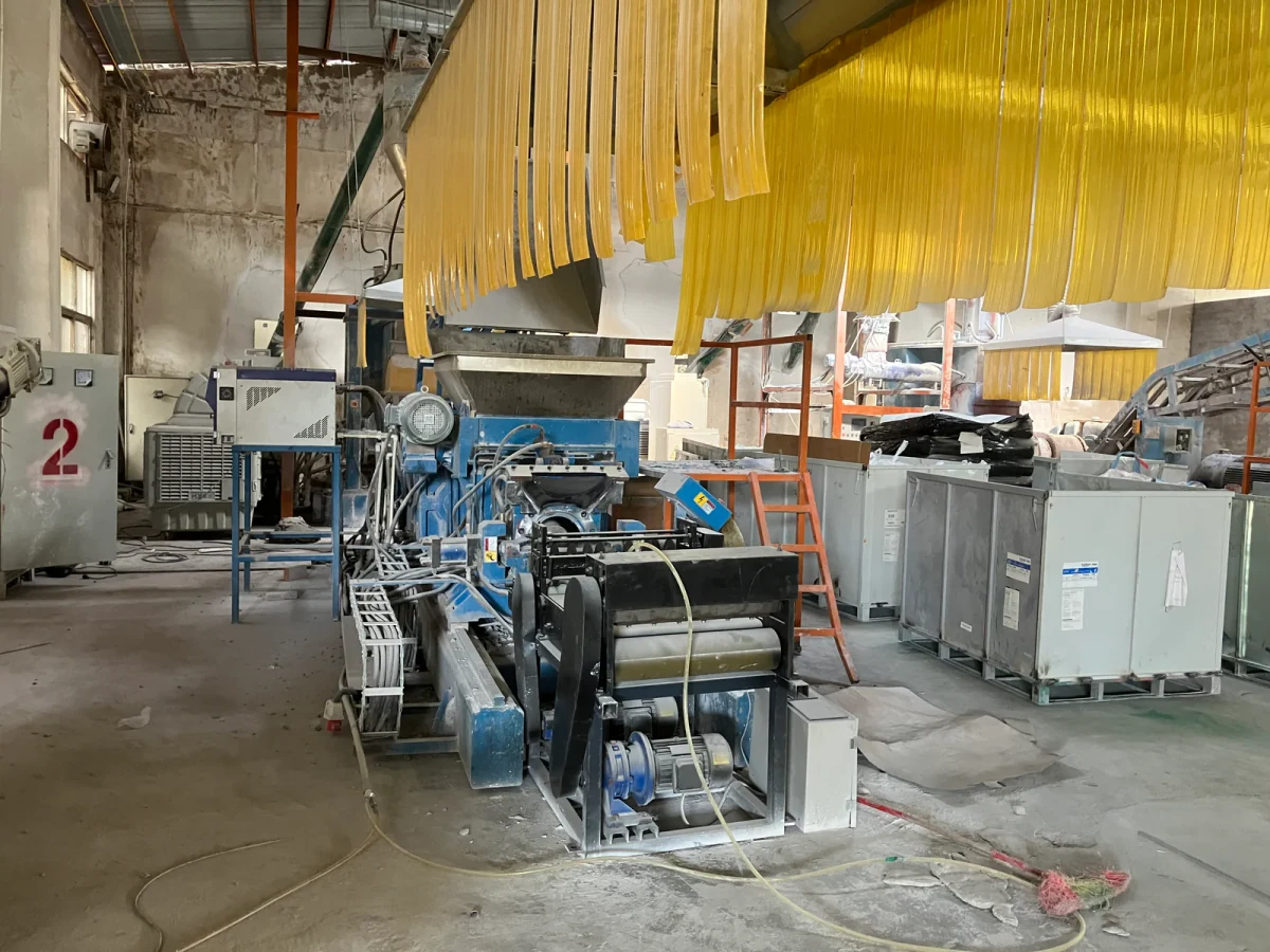 Equipment area used for EPDM granule material preparation