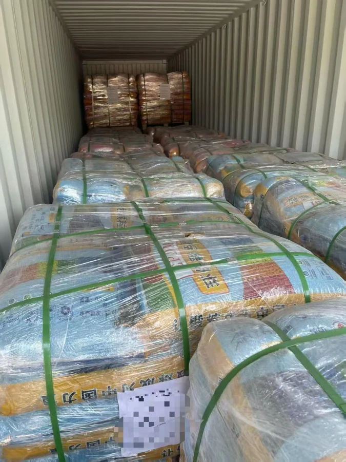 EPDM rubber granules container loading for export shipment