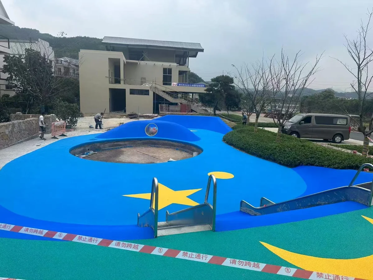 Playground Flooring Reference using EPDM rubber granules