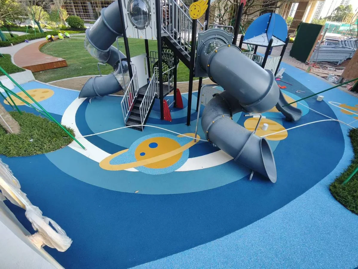 Playground Flooring Reference using EPDM rubber granules