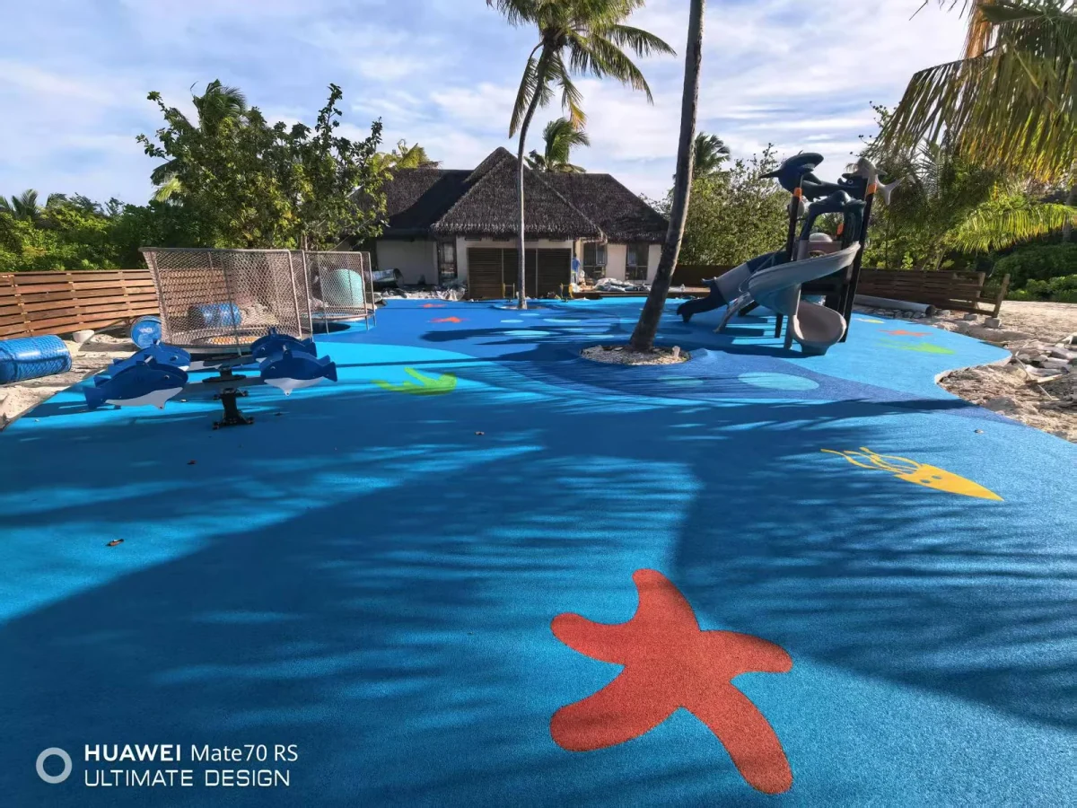 Playground Flooring Reference using EPDM rubber granules